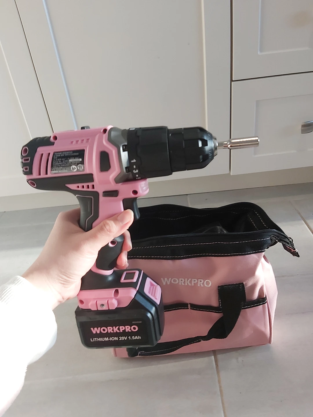 Pink Cordless Drill Set thumbnail