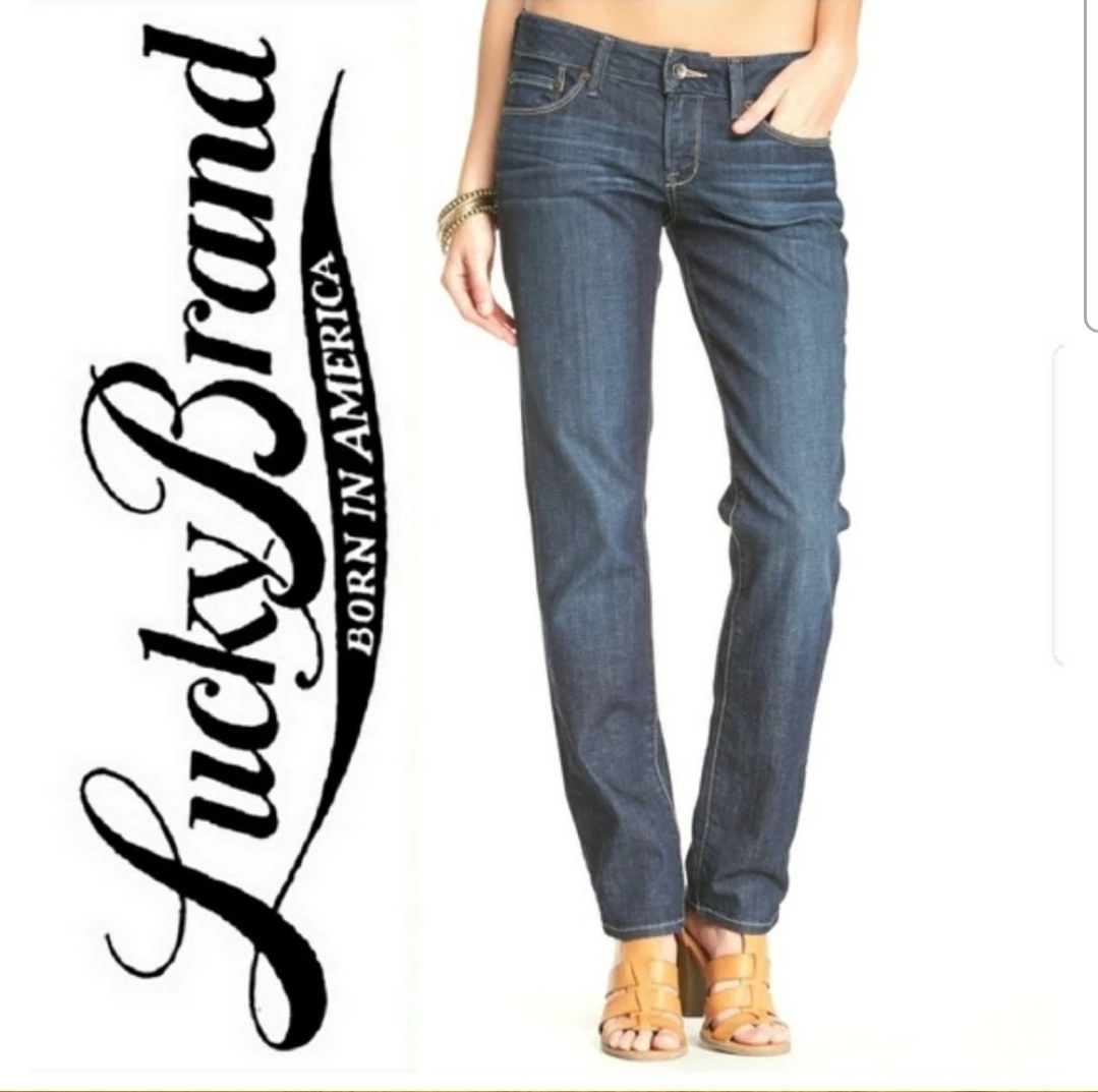 Luck Brand straight leg jeans size 2 or 26 waist thumbnail