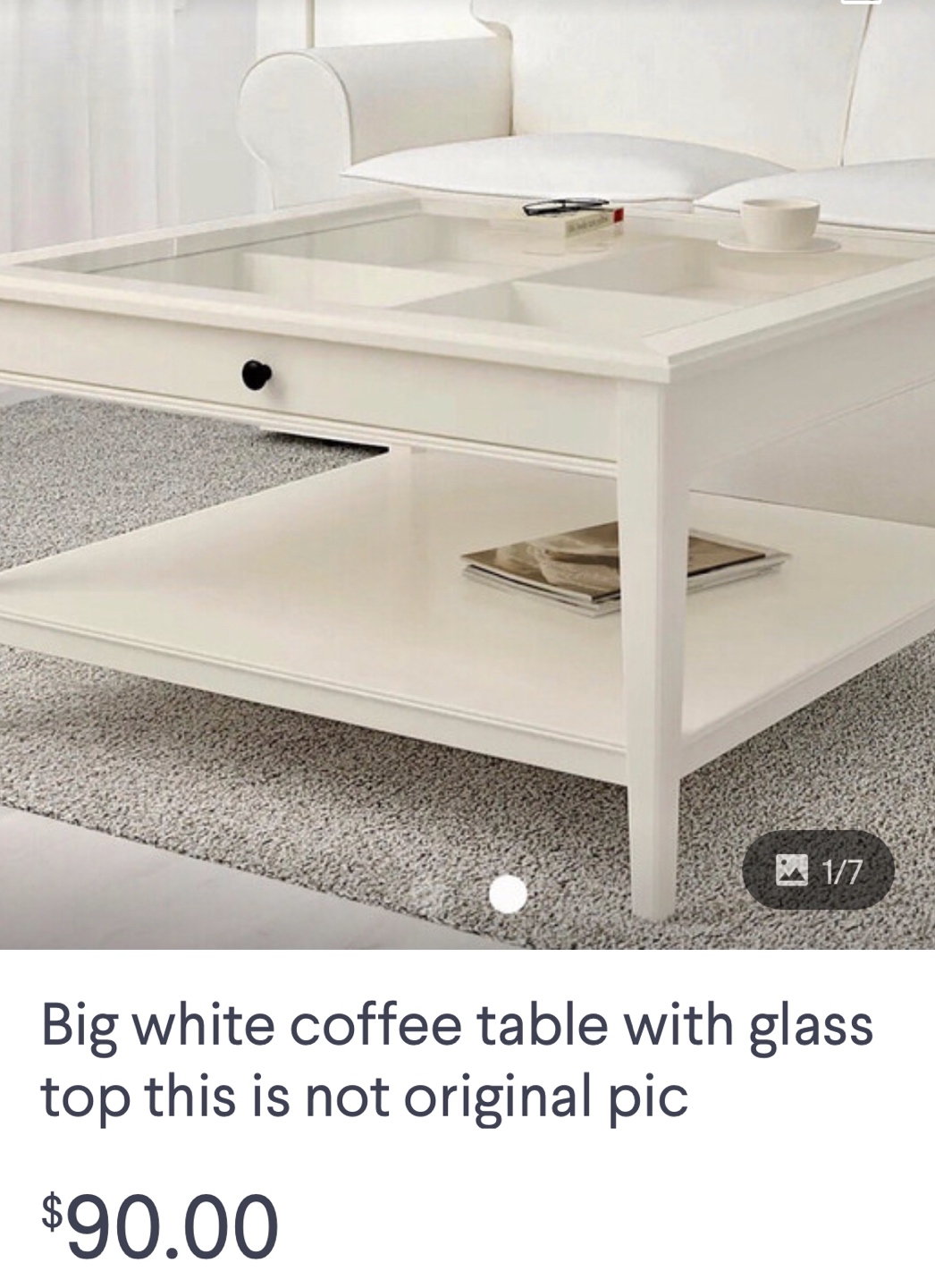 Big beautiful white coffee with glass thumbnail