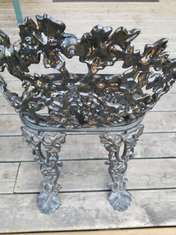 cast iron garden chair