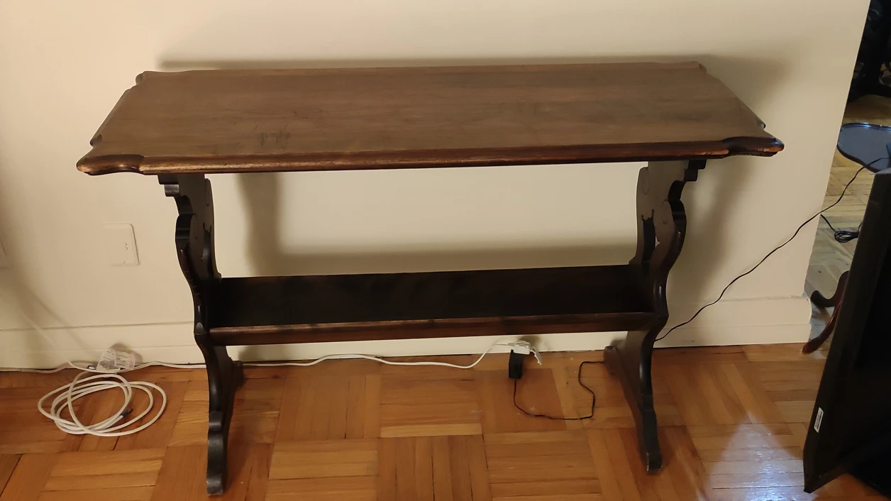 MUST GO ASAP!!! Vintage, solid wood TV/hall table or vanity thumbnail