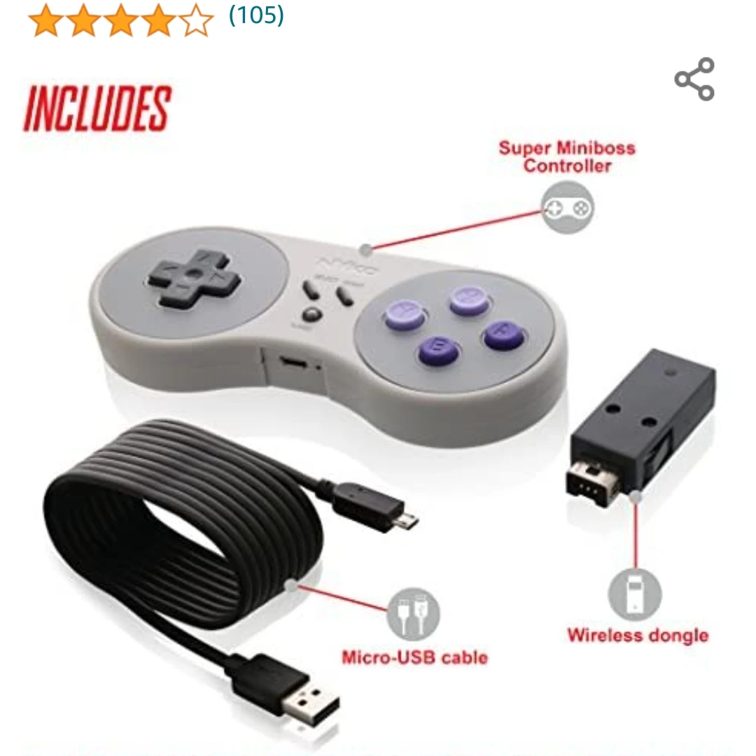Nyko Super Miniboss Wireless Controller SNES - photo 2