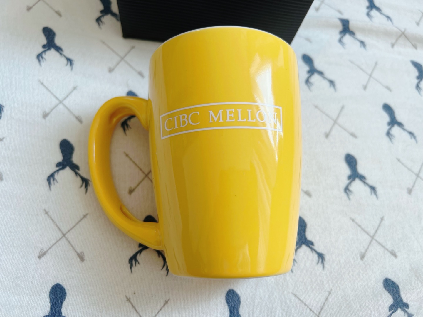CM Ceramic Yellow Mug with Spoon Brand New - photo 2
