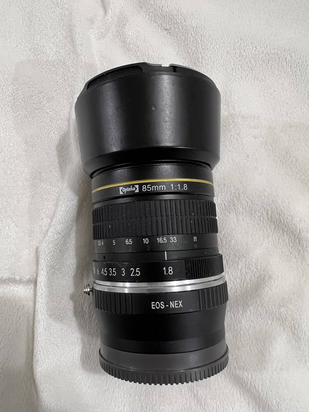 Opteka 85mm 1.8 DSLR Camera Lens incl E-Mount Adaptor