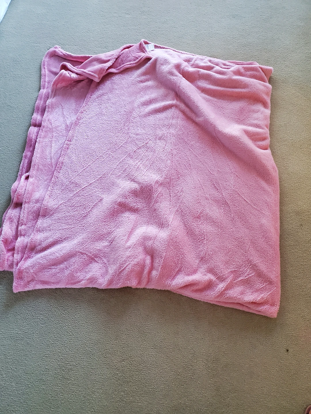 Single microfiber blanket pink