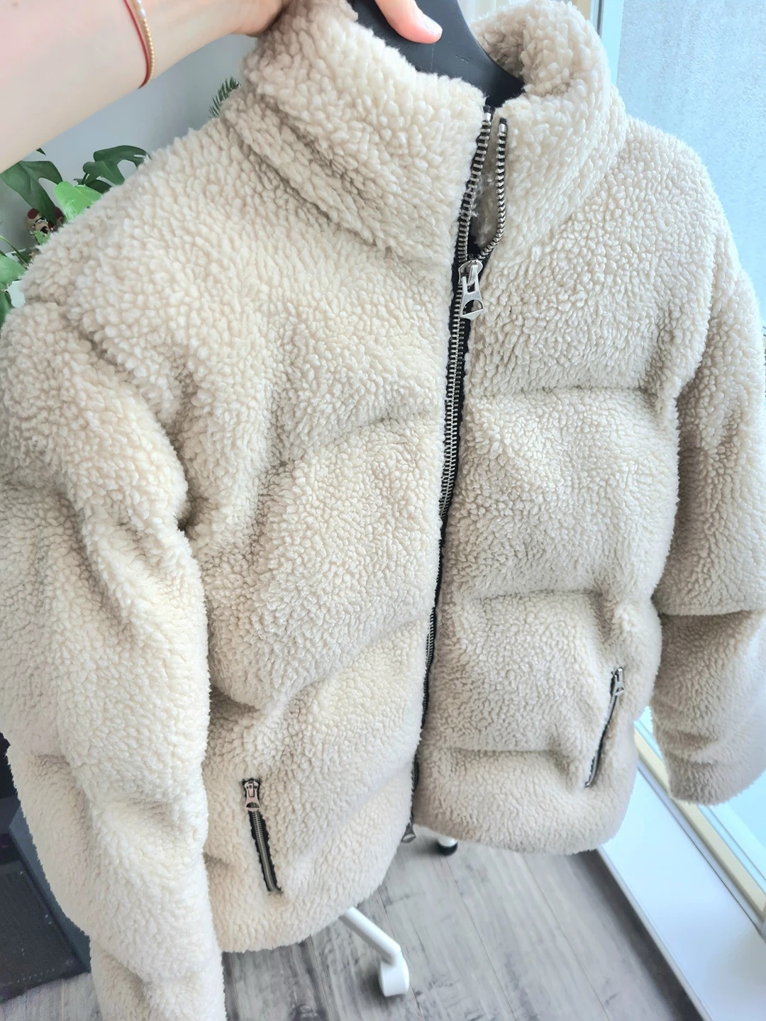 Fleece Puffer Winter Parka Jacket size M - photo 5