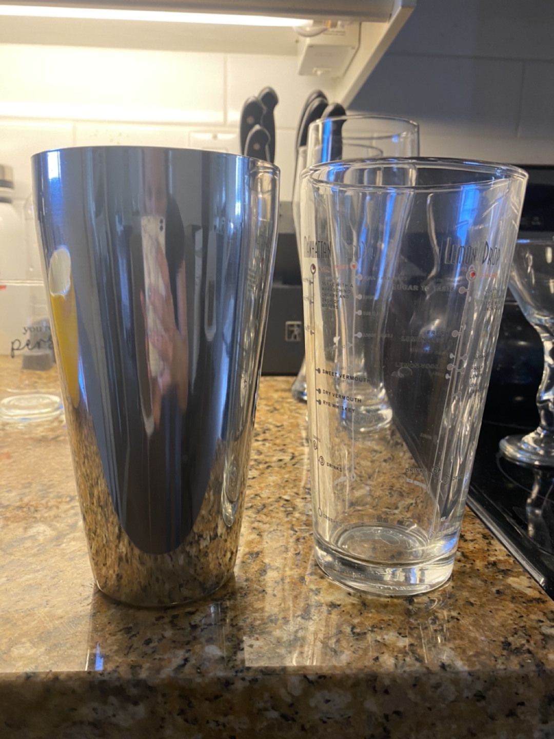 Set of 4 Martini Glasses + Shaker - photo 4