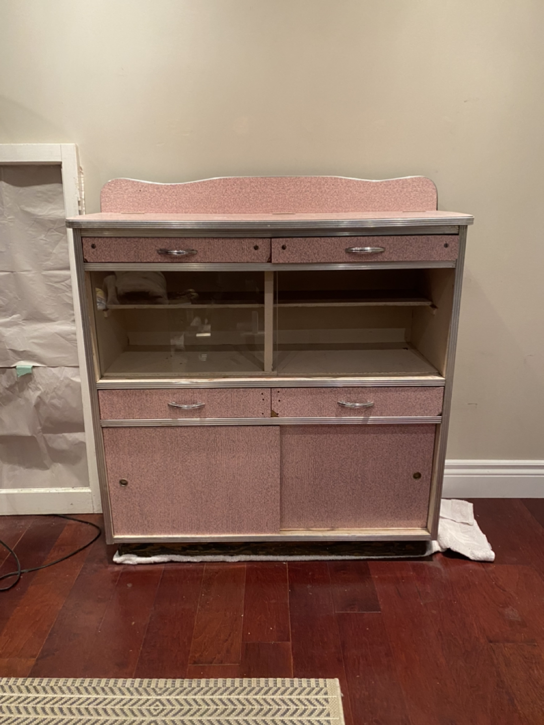 60’s vintage pink enamel bar - photo 2