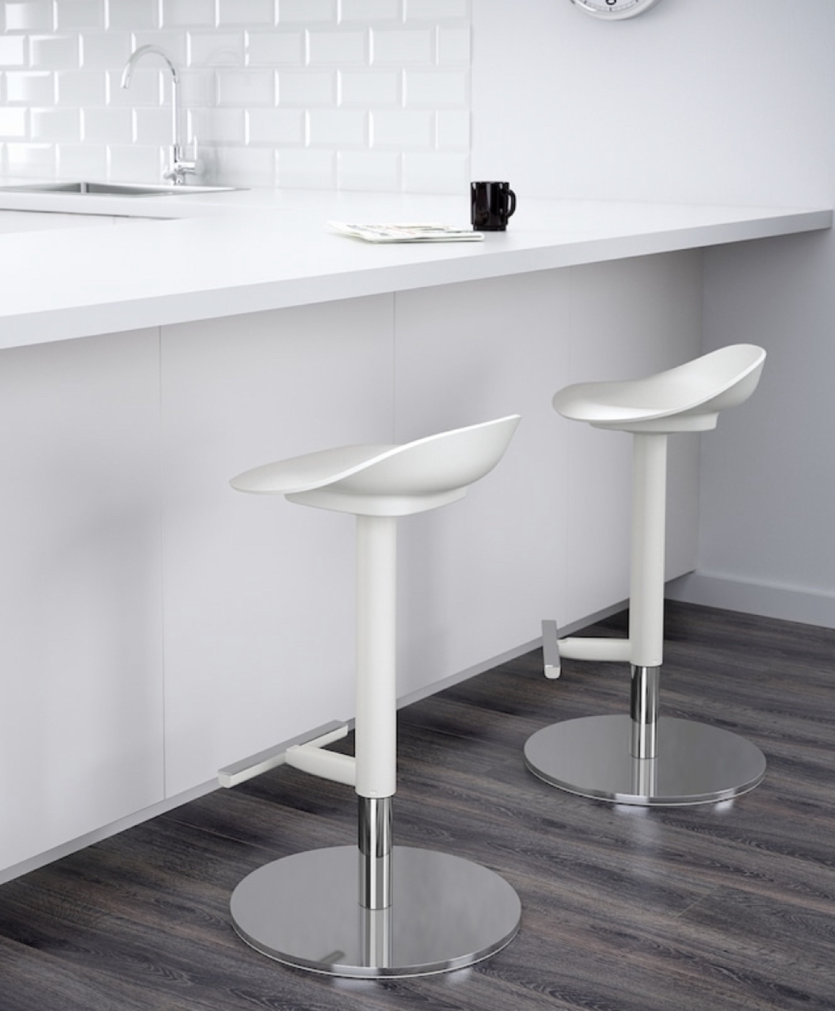 2 USED WHITE BAR STOOLS $100EA - photo 5
