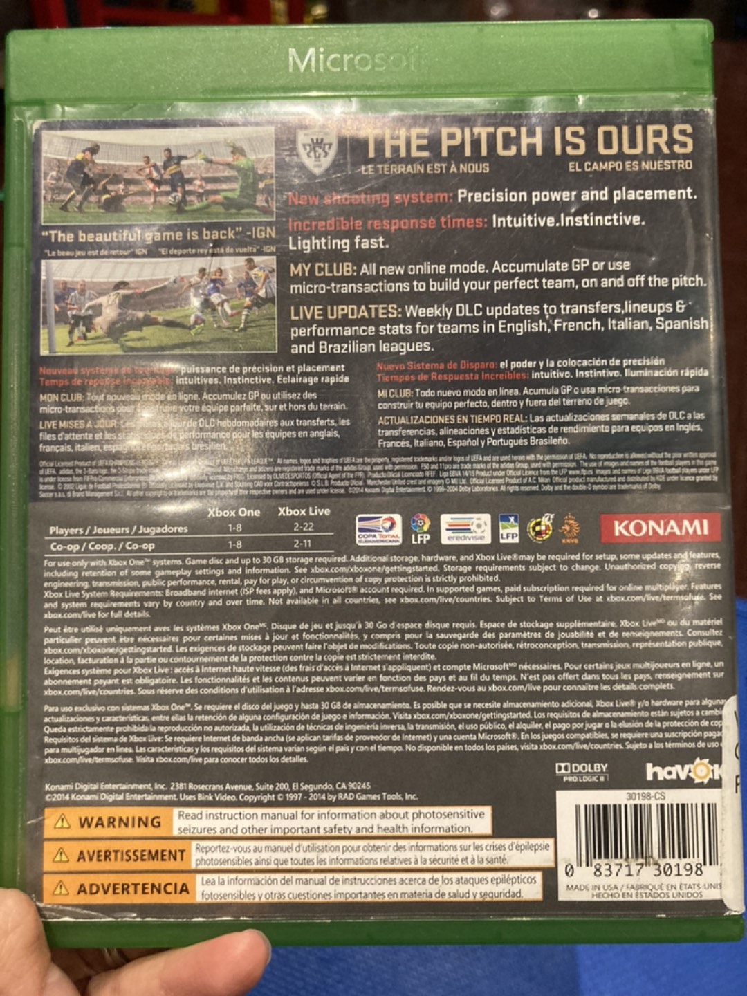 Xbox one PES 2015 game image indicator(2)