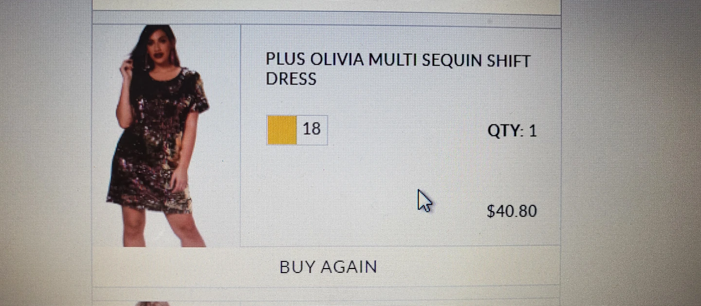 Plus Size Sequin Shift Dress - photo 3