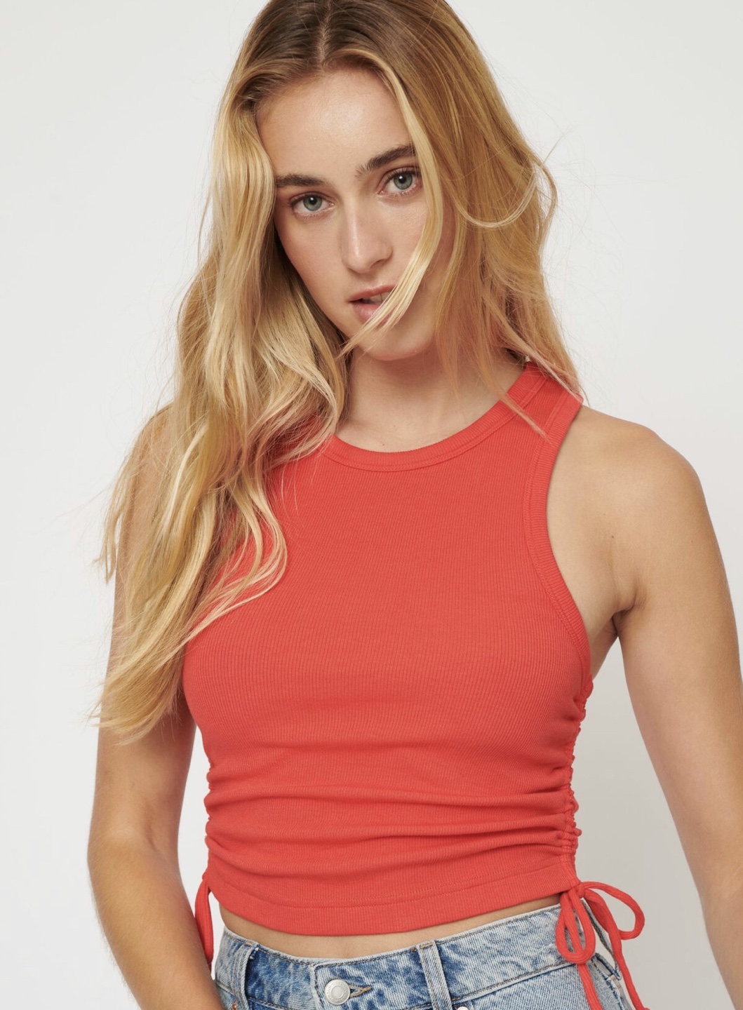 Dynamite Red Drawstring Side Rib Tank - photo 4