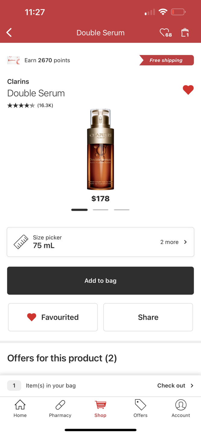 Clarins Double Serum 75ml Brand New image indicator(2)