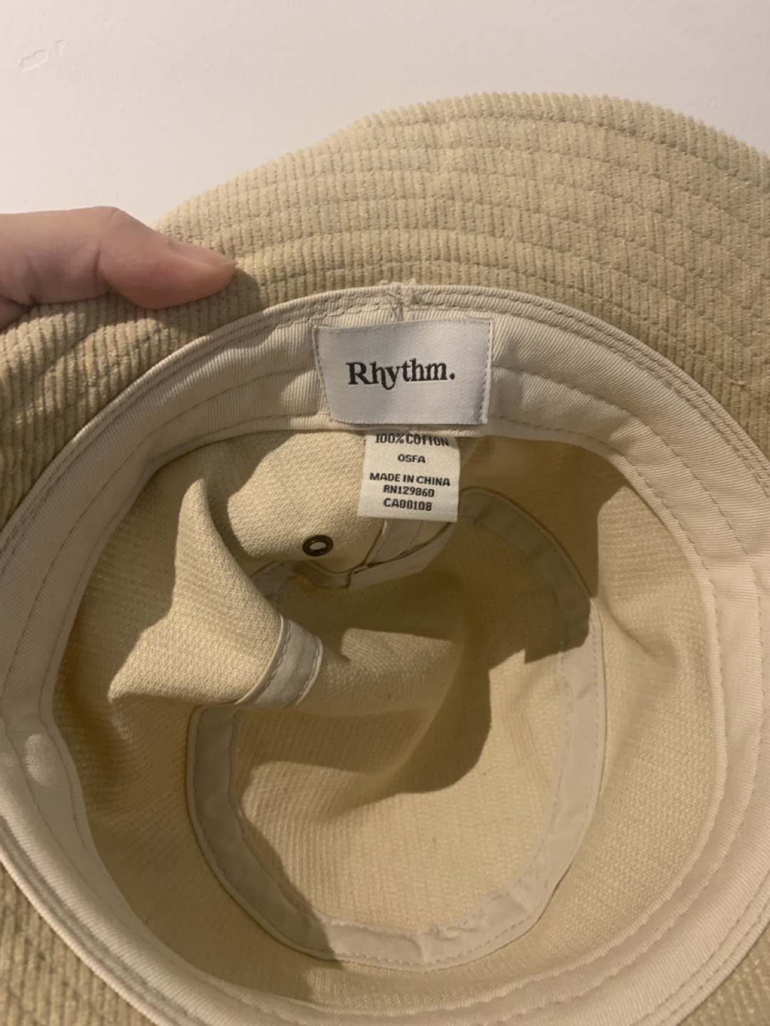 Curduoroy Day tripper bucket hat cream color (New without tags) image indicator(2)