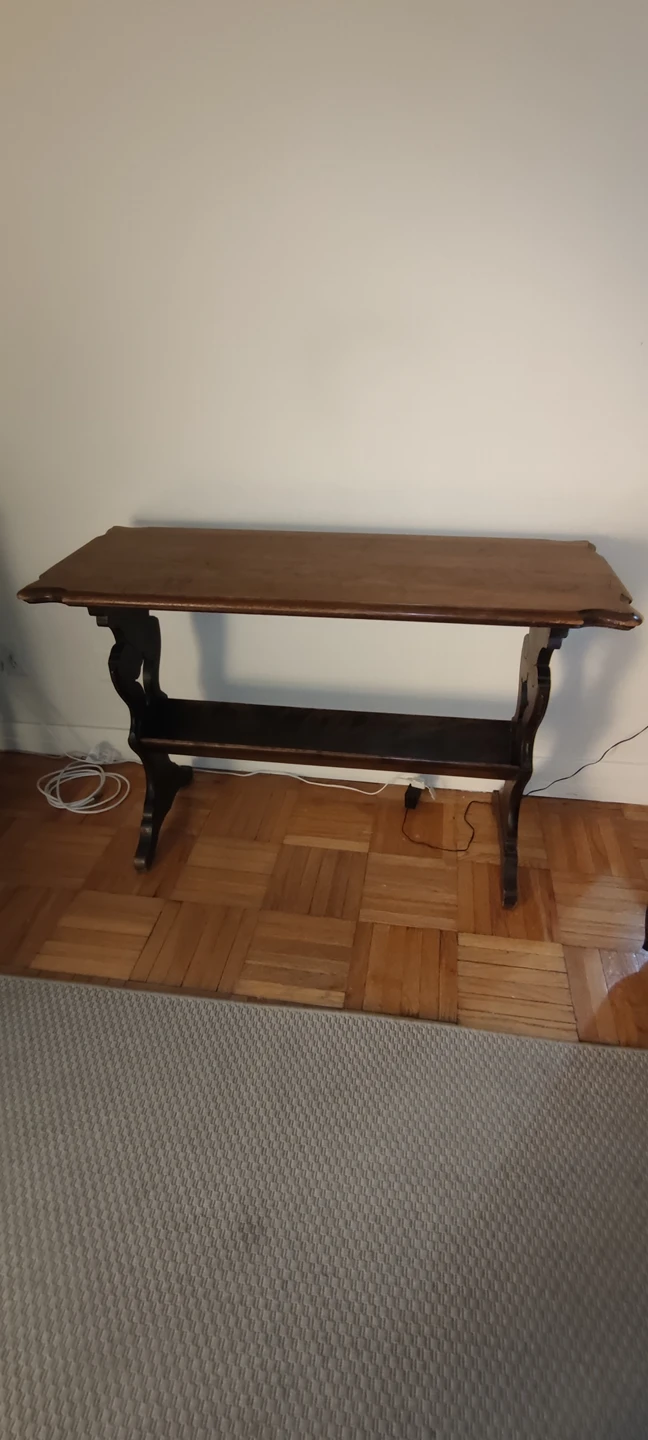 MUST GO ASAP!!! Vintage, solid wood TV/hall table or vanity image indicator(2)