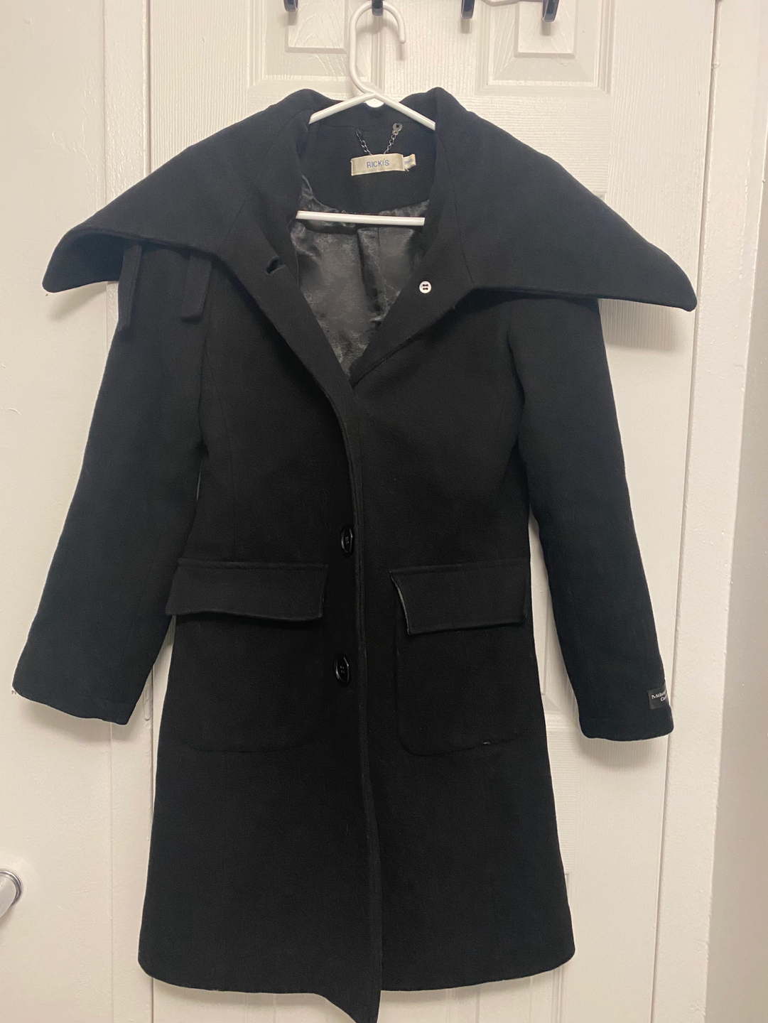 XS Black Cashmere Coat thumbnail