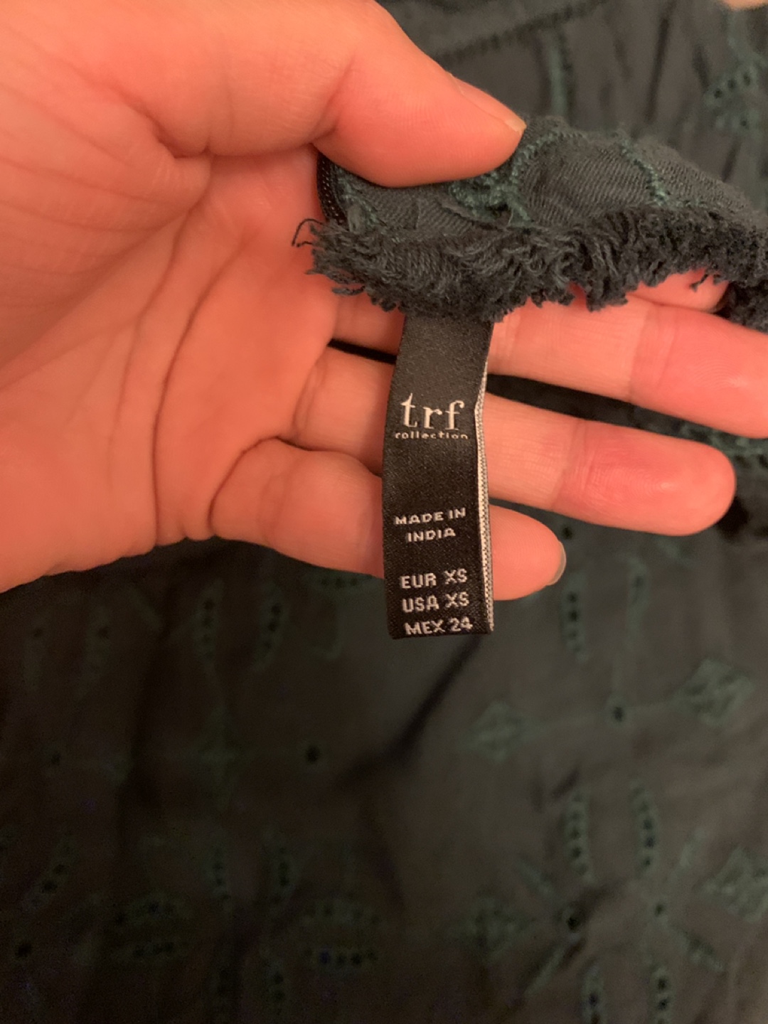 Zara Cotton 3/4 Sleeve Eyelet image indicator(2)