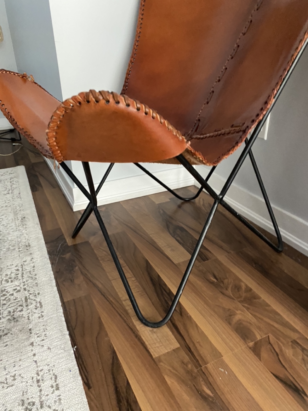 Brown Leather Accent Chair - photo 4
