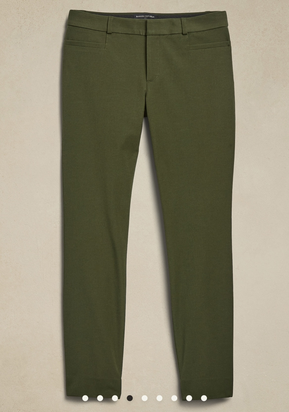 Banana republic petite slim pants in a camo green thumbnail