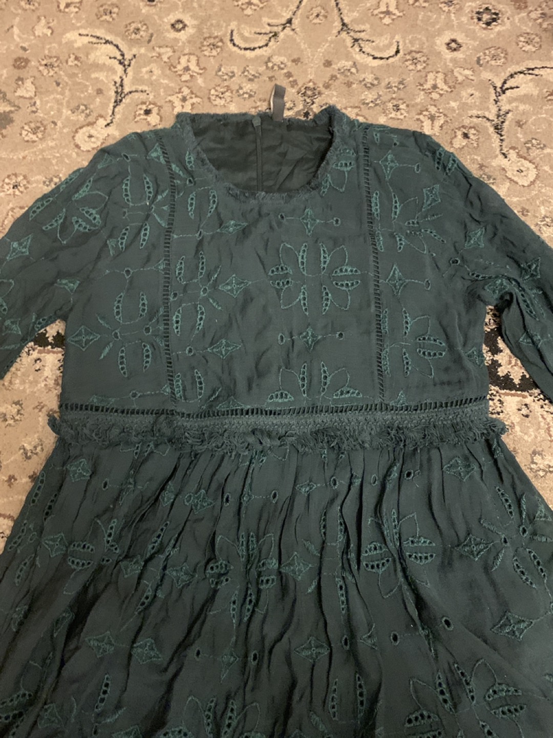 Zara Cotton 3/4 Sleeve Eyelet image indicator(5)