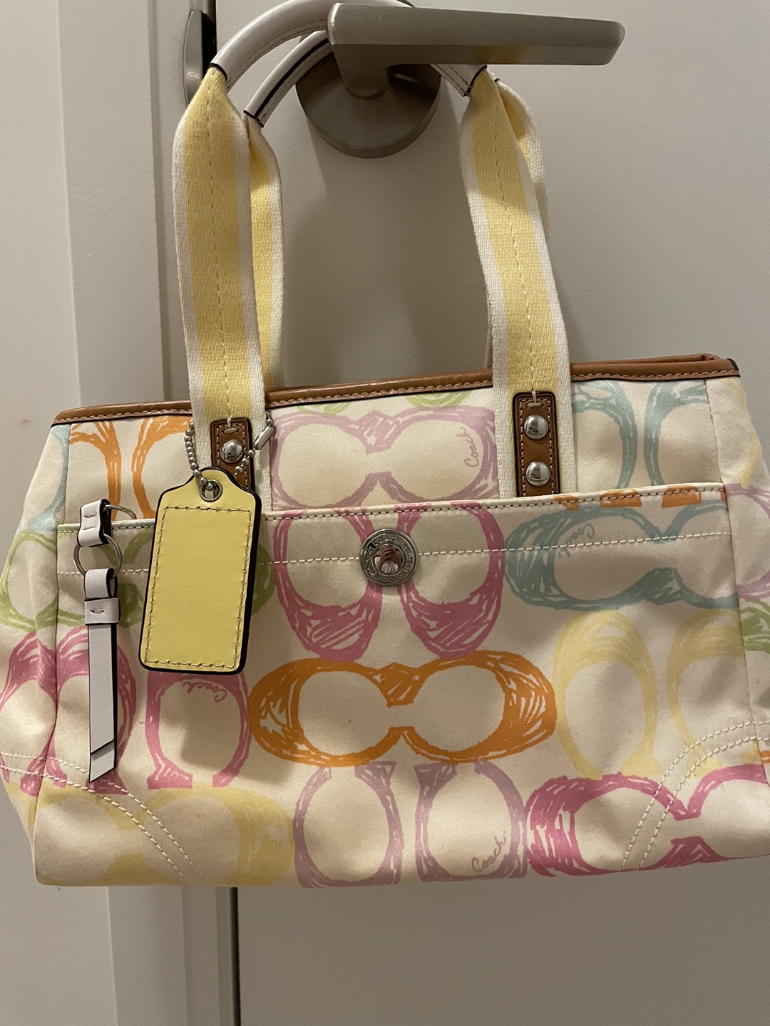 Colourful Fabric Coach Purse thumbnail