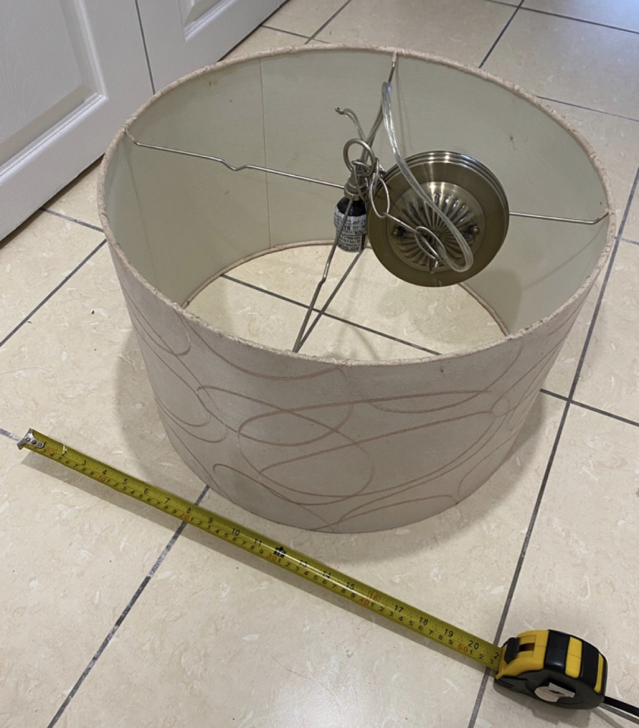 Pendant Light with Shade 18” Diameter X 11” Height - photo 3