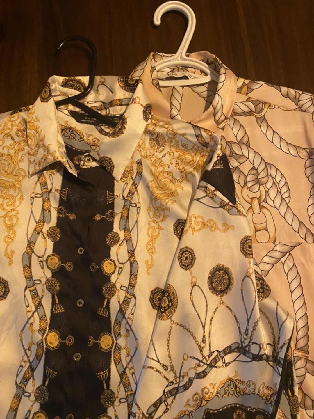 Zara silk material shirts(2pcs)