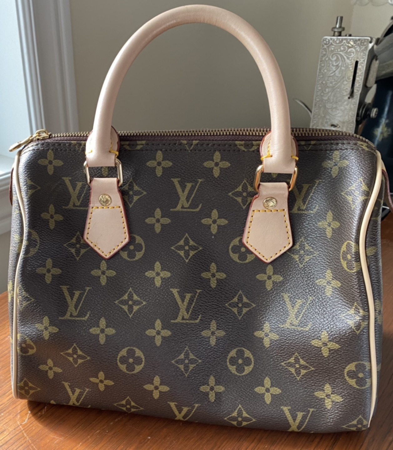 Brown Leather Purse / Hand bag thumbnail