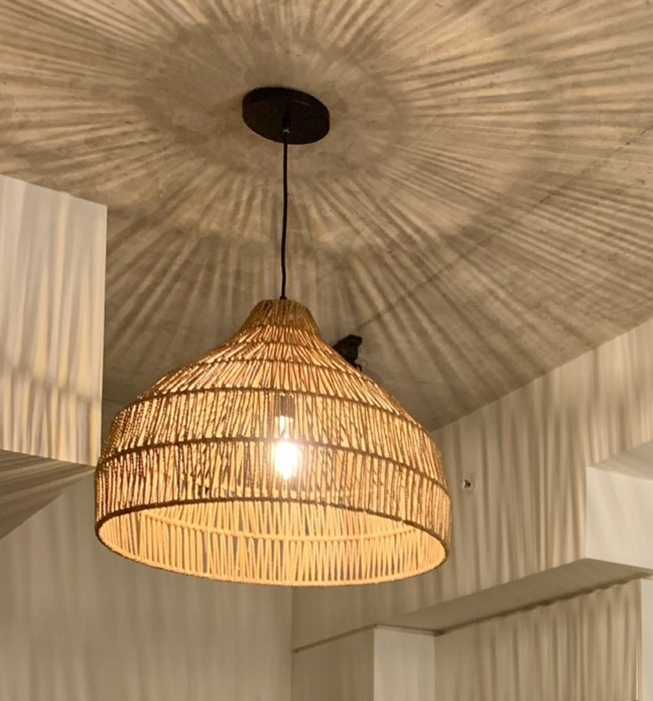 Crate & Barrel Large Woven Pendant Light
