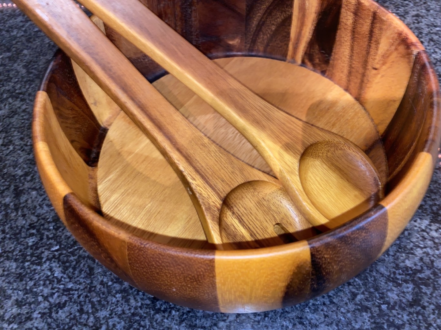 Large Wood Salad Bowl 🥗 - photo 3