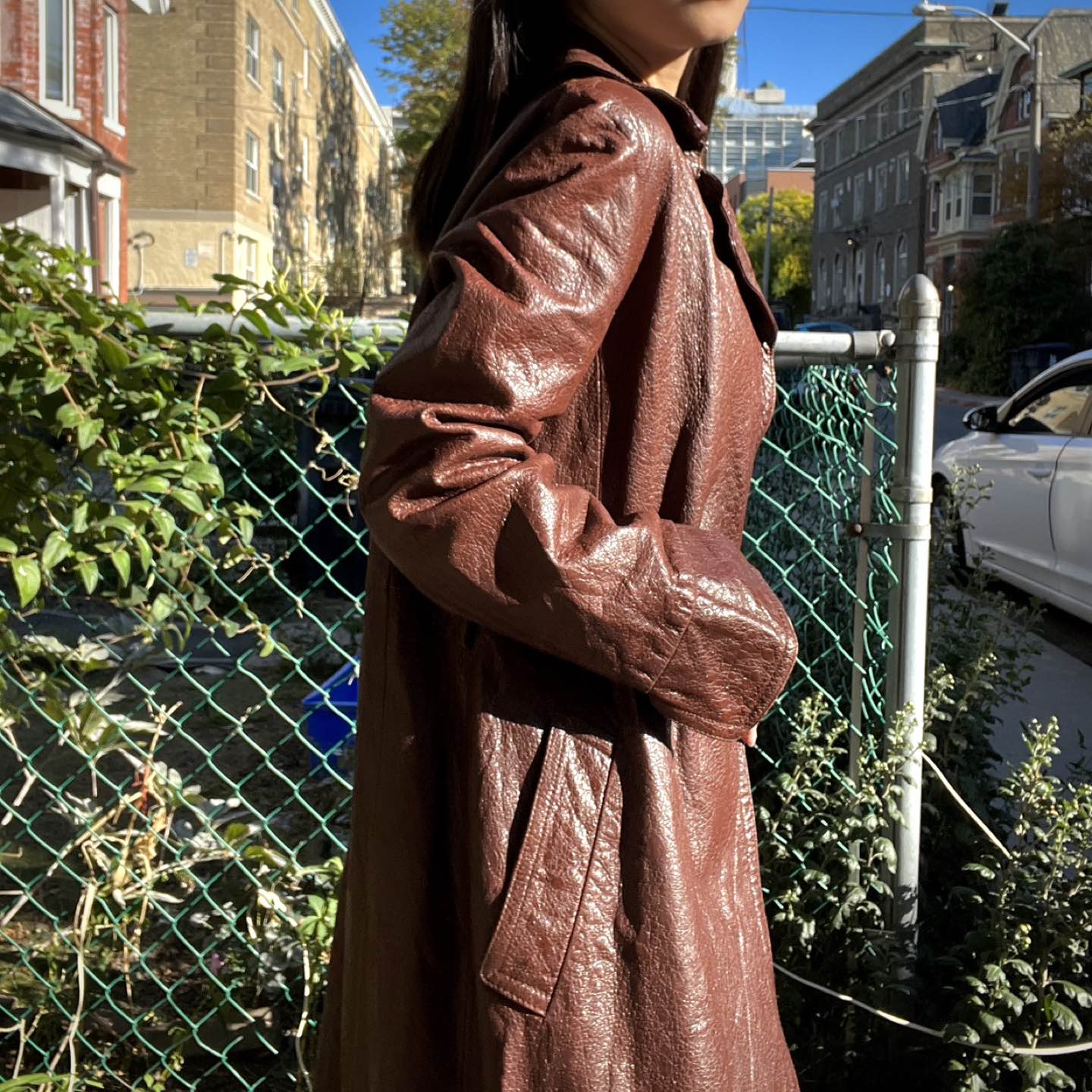 Vintage Leather Trench Coat image indicator(7)