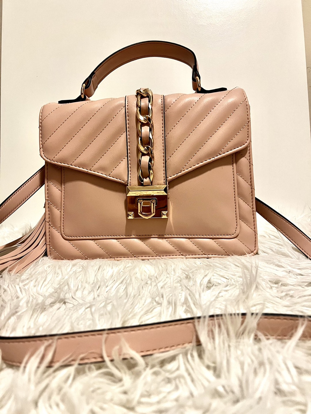 ALDO Edeadan cross body back in blush with gold hardwear image indicator(2)