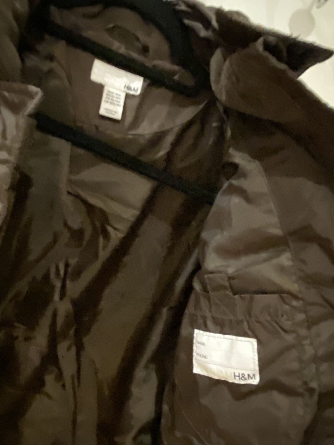 Girls H&M brown winter jacket size 13/14 image indicator(4)