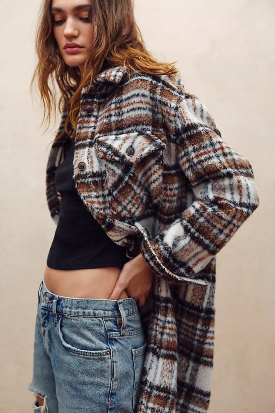 Free People plaited shacket (size S) thumbnail