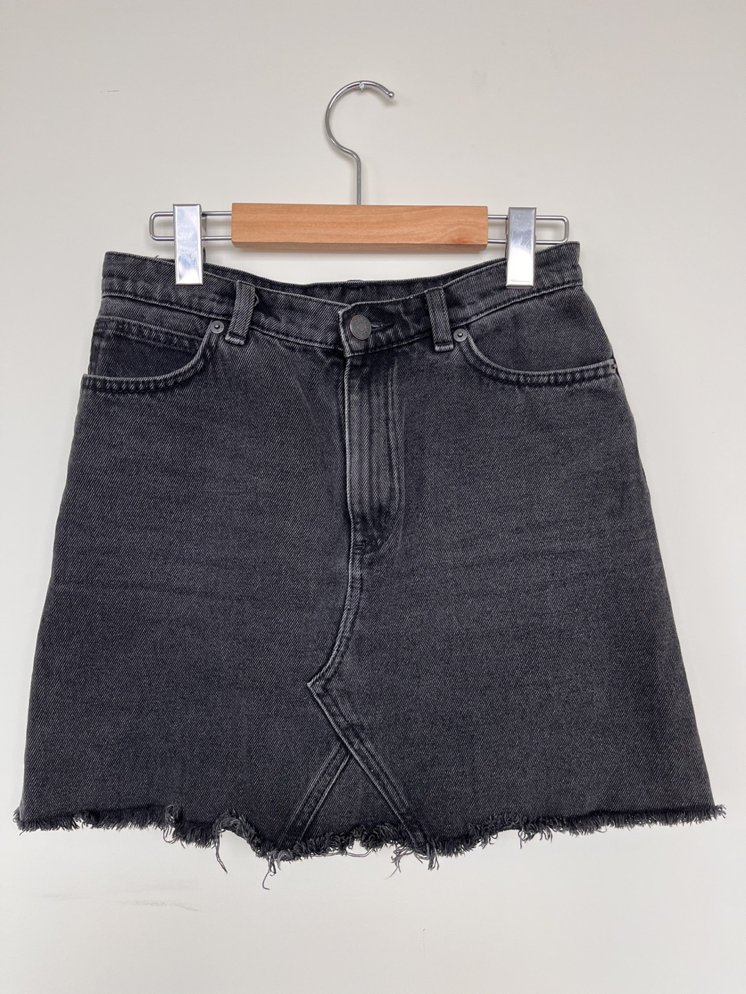 Black denim skirt thumbnail