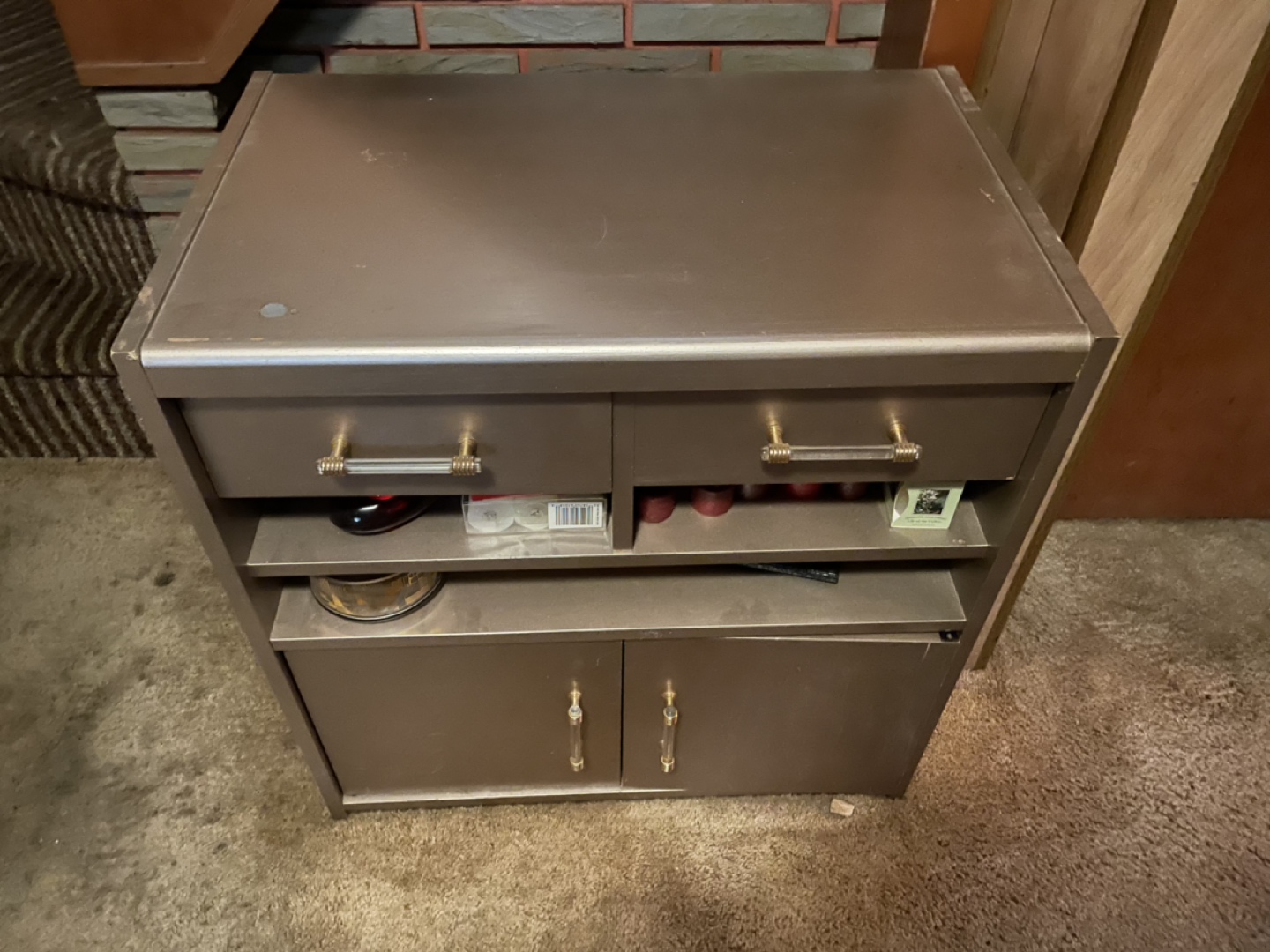 Silver set of chairs and cabinet - photo 2