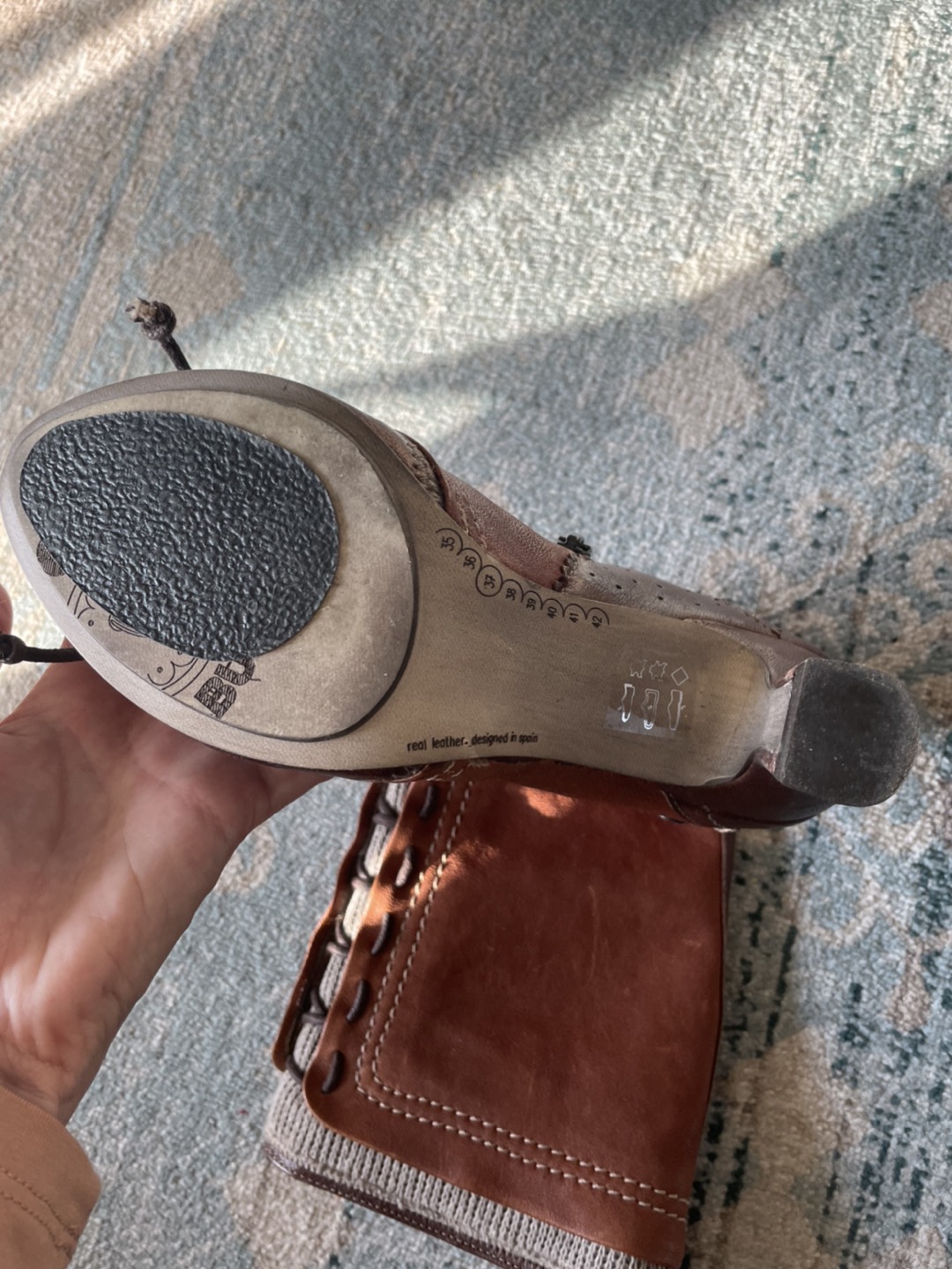 Spanish Leather Boots-Designer: Gold Button image indicator(3)