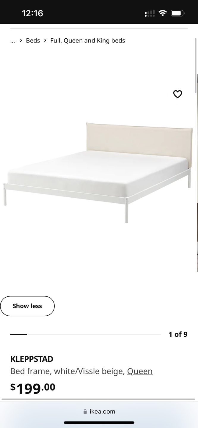 IKEA queen size bed frame