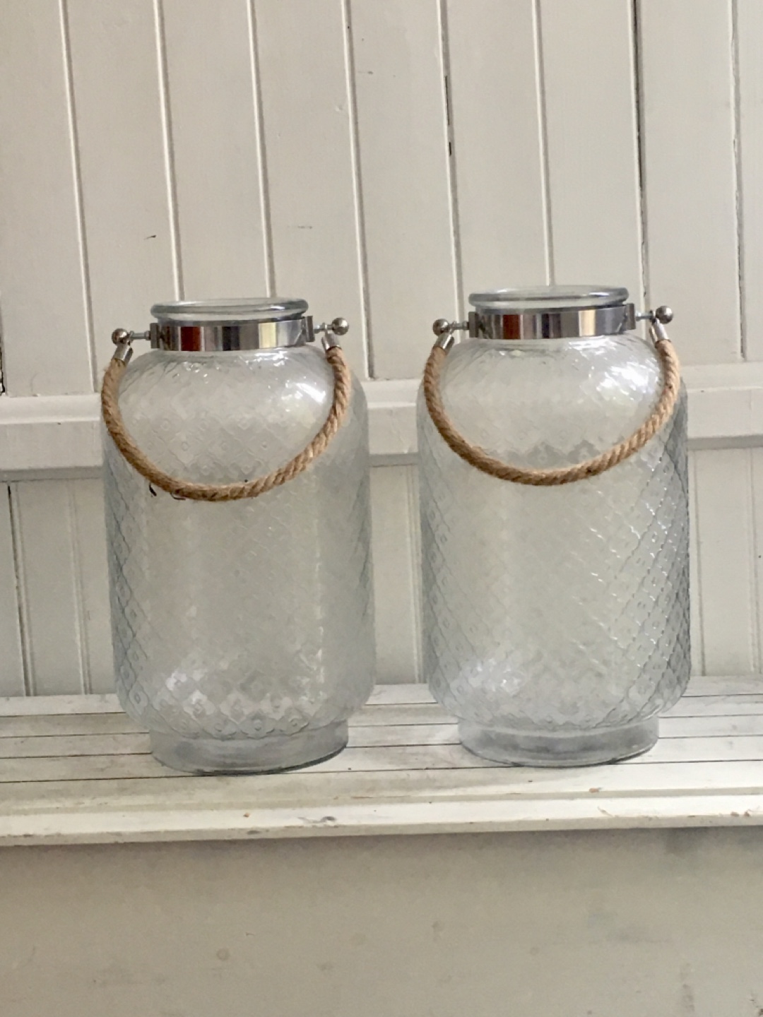 Pair of large glass lanterns 🎅 thumbnail