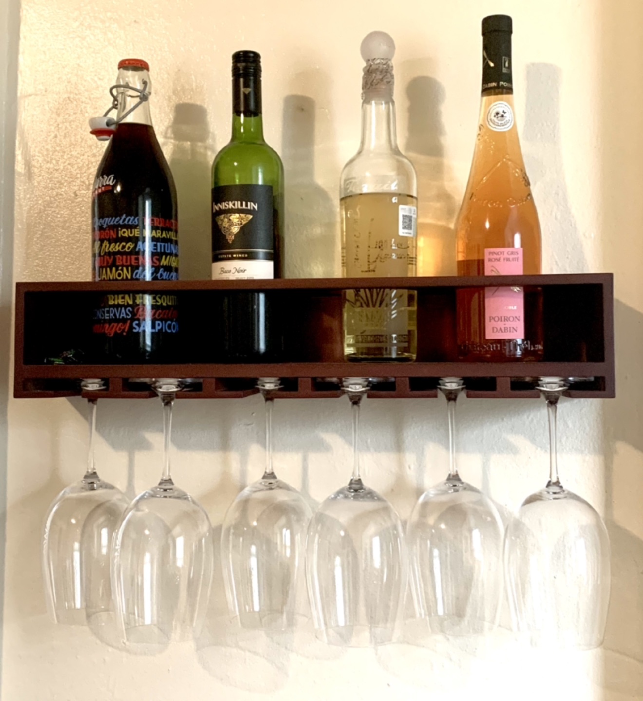 Wall mount wine & glass rack - photo 2