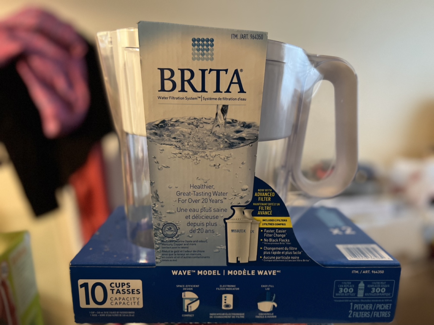 Brita 2.4 L (10-cup) Pitcher with 2 Filters thumbnail