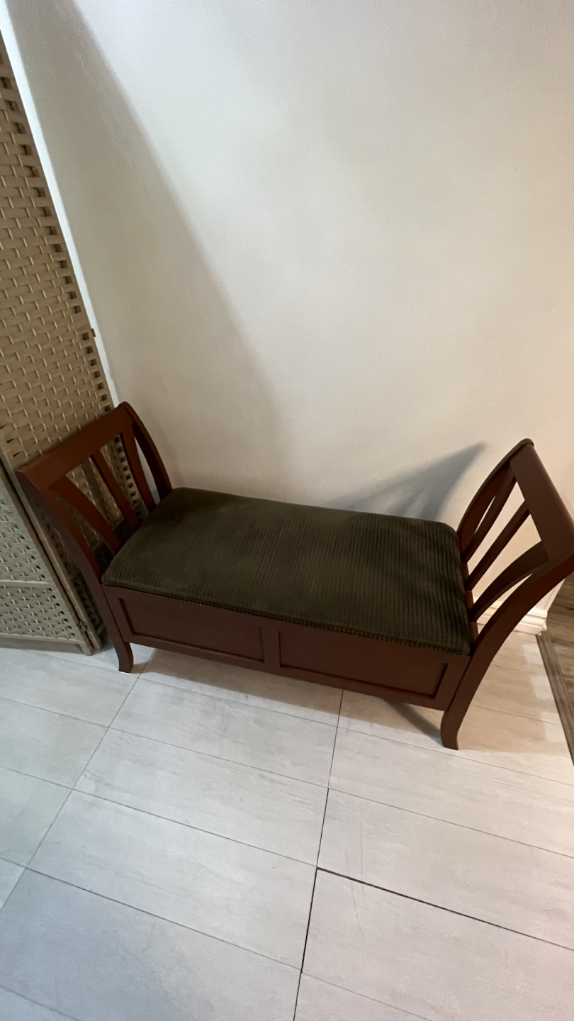 Bench with storage solid wood - photo 5