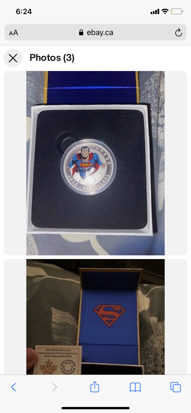 Superman silver coin from Canadian Mint thumbnail