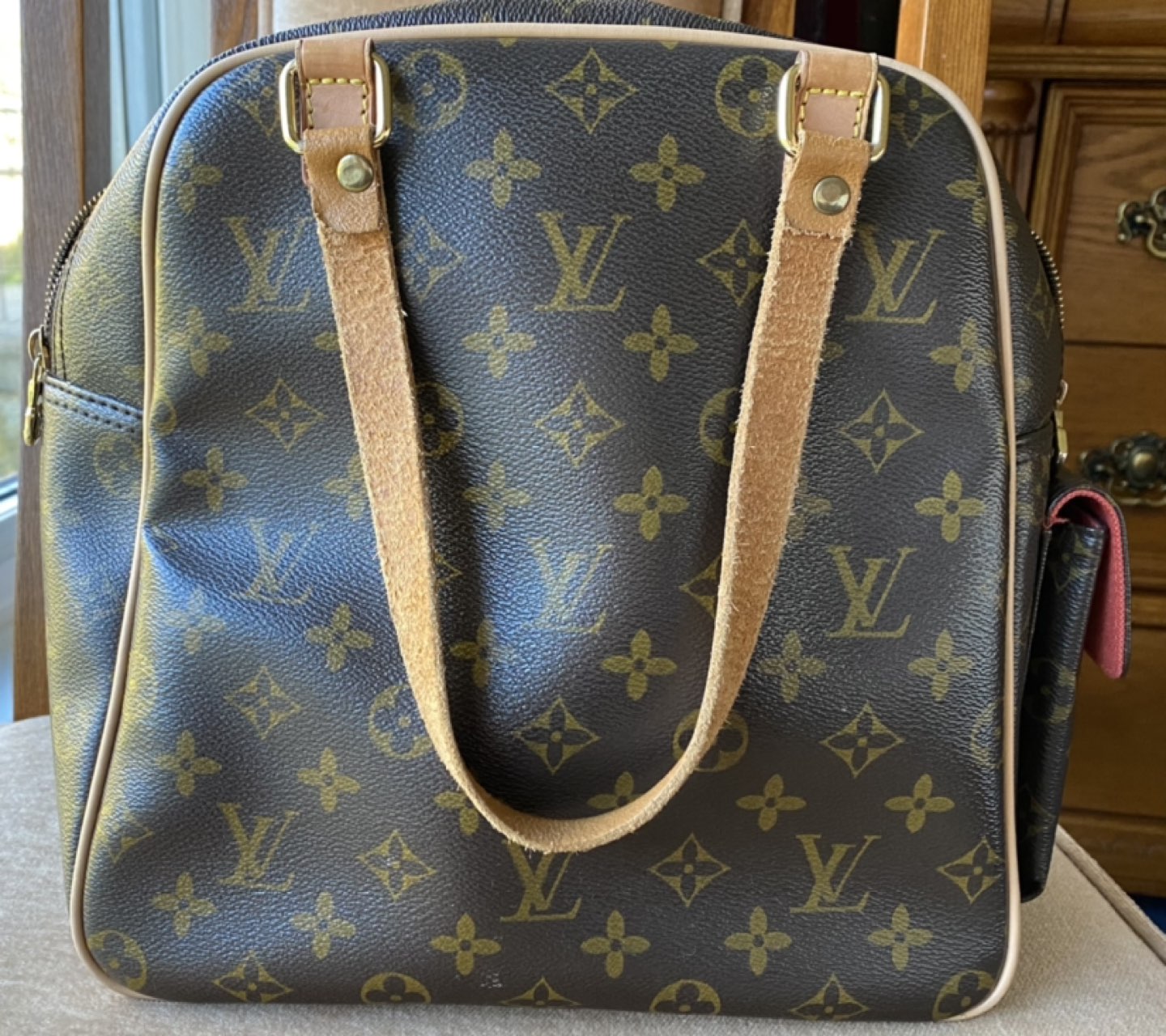 Brown leather purse / hand bag thumbnail