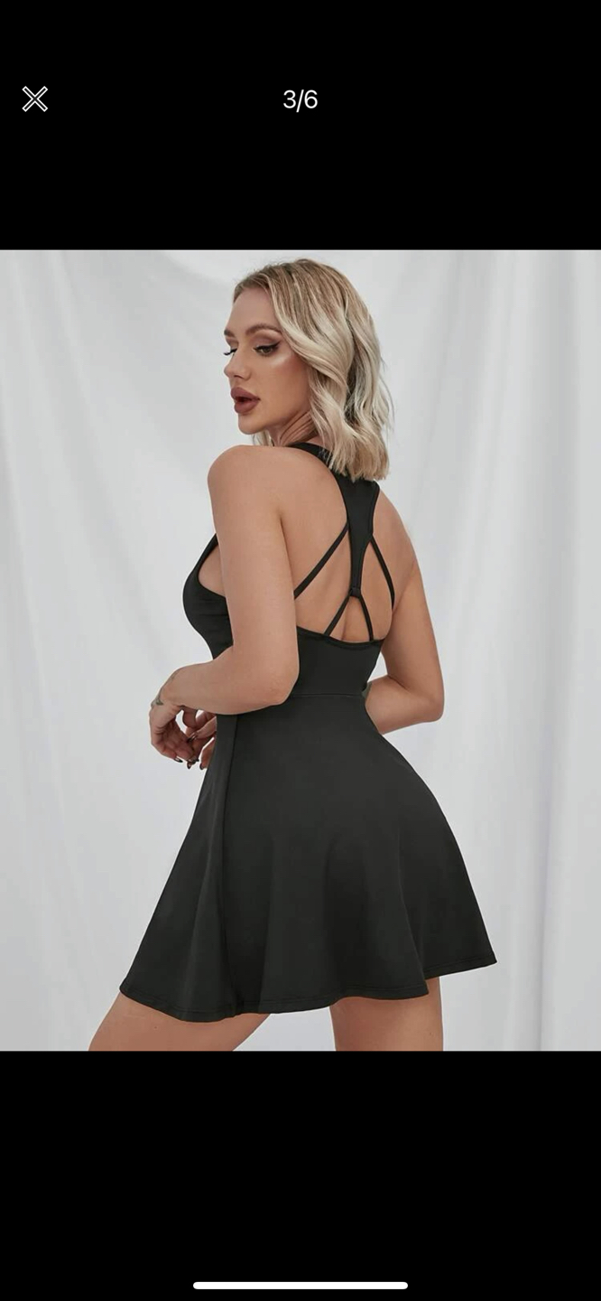 Shein Skater Active Dress with shorts and pockets thumbnail