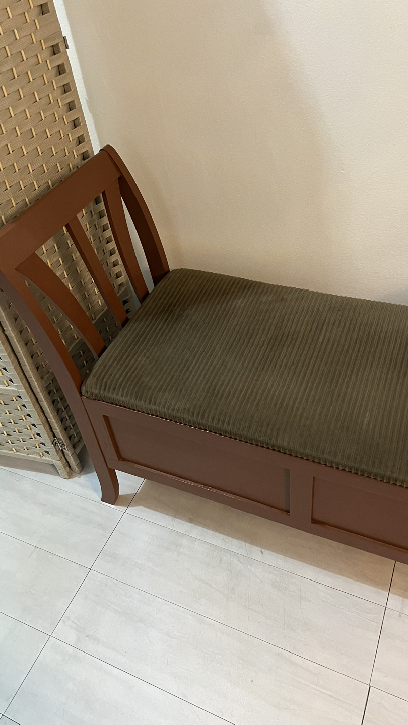 Bench with storage solid wood - photo 4