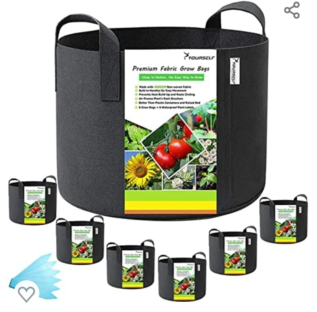 6-Pack Fabric Grow Bags for Plants (NEW) thumbnail