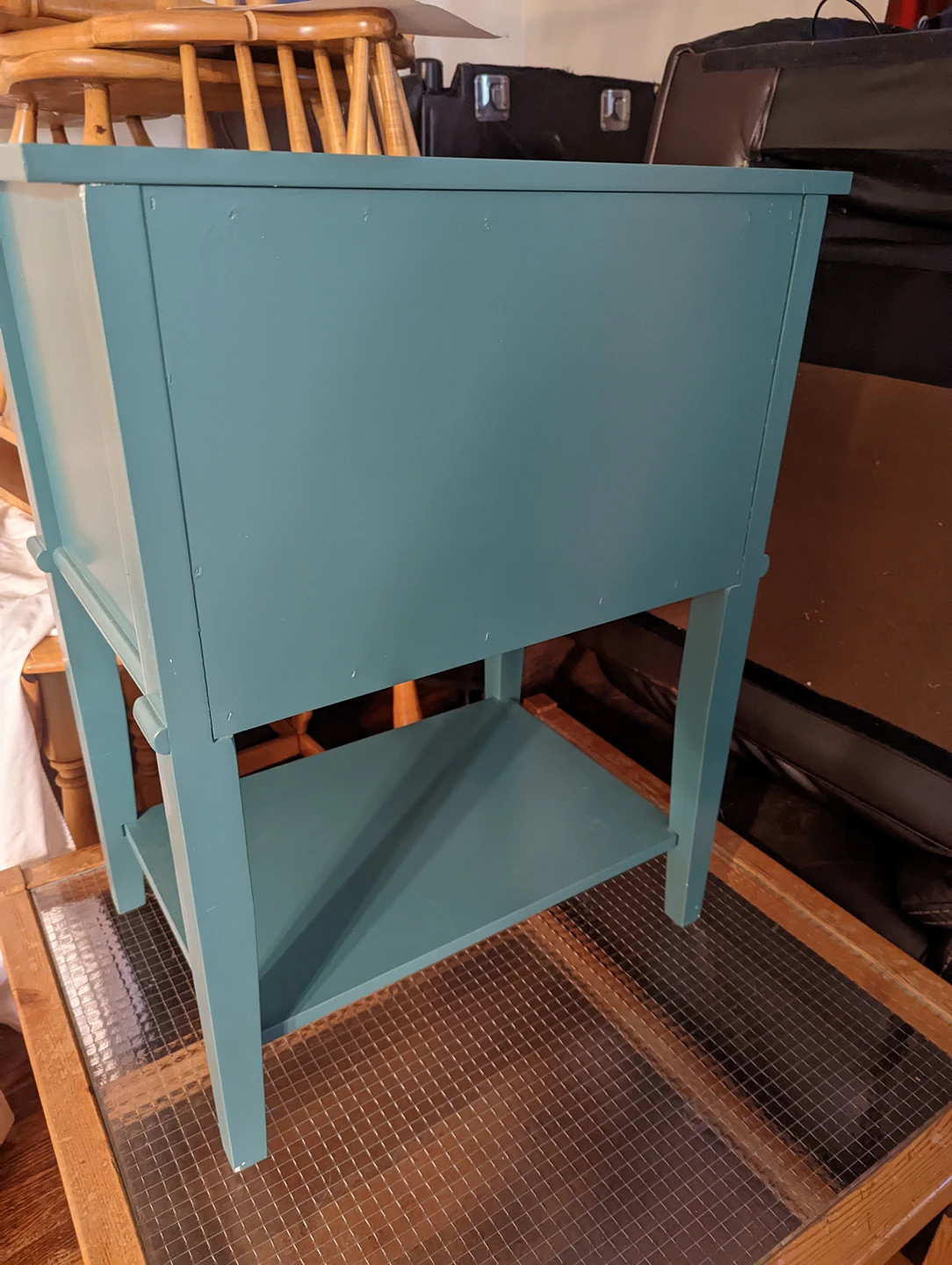 Cute Teal Nightstand / End Table Dresser image indicator(4)