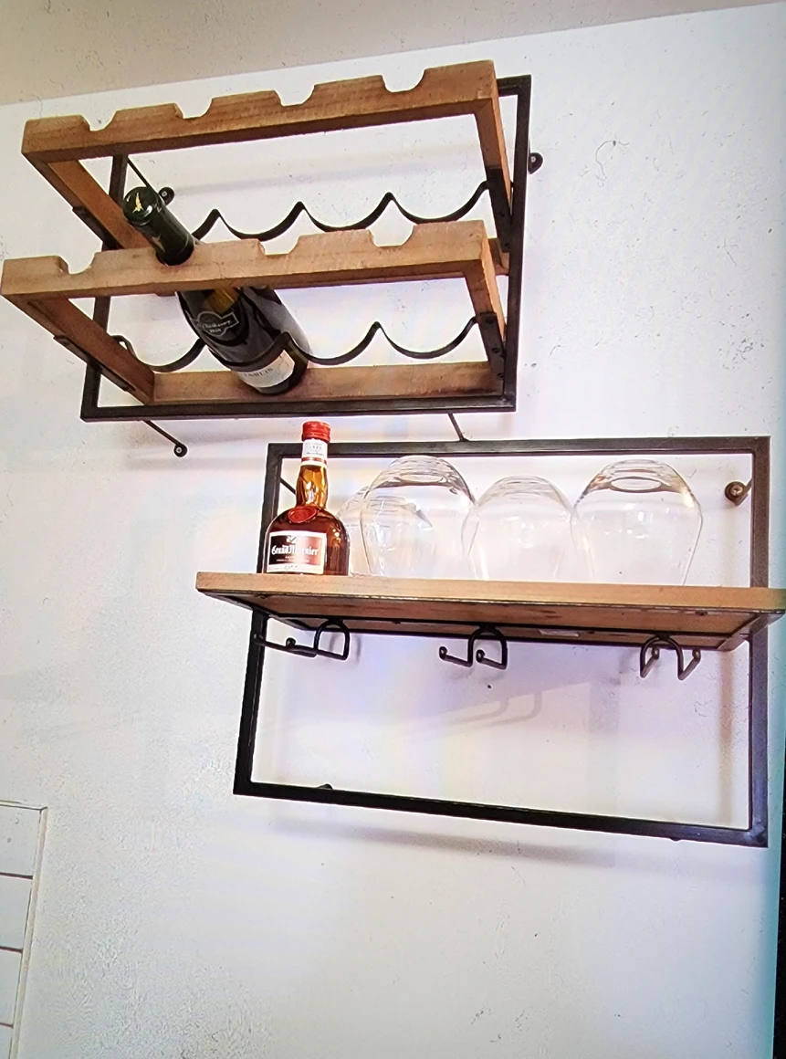 wine and glass rack holder