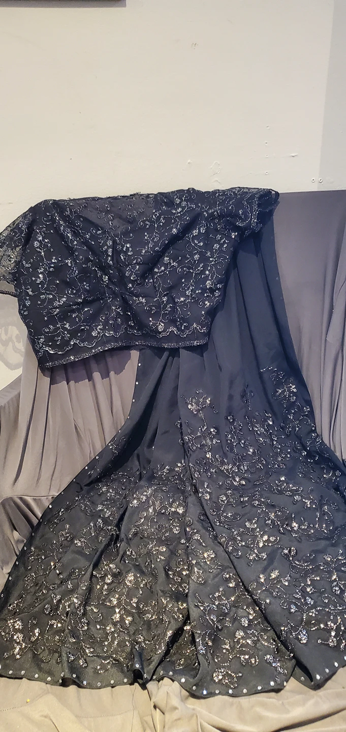 Women's South Asian saree and blouse thumbnail